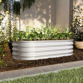 2Pcs 4x2x1ft Raised Garden Bed Kit, Galvanized Planter Raised Garden Beds for Outdoor for Vegetables,Flowers &Herbs, Heavy Duty, Rust-Resistant