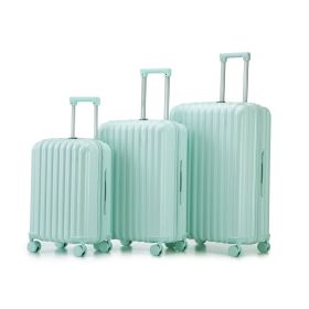 ABS Spinner Wheel Luggage, Carry on Suitcase, with Cup Holder & USB Port & Phone Holder (20/24/28)
